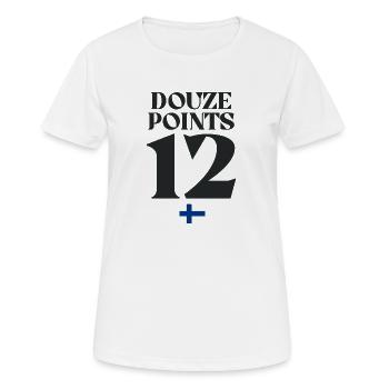 Douze Points 12 Drapeau Finlande Eurovision - T-shirt respirant Femme - blanc - Devant - AI Model Female 172 dark (172cm)