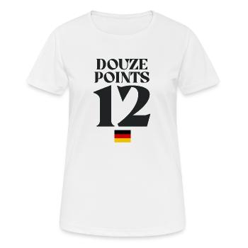 Douze points 12 Allemagne Eurovision - T-shirt respirant Femme - blanc - Devant - AI Model Female 172 dark (172cm)