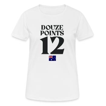 Douze Points Australie Eurovision - T-shirt respirant Femme - blanc - Devant - AI Model Female 172 dark (172cm)
