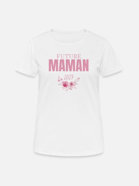 Blumen-Mama 2027 - Frauen T-Shirt atmungsaktiv - Weiß