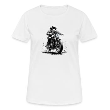 Teenager on modern café racer - Women's Breathable T-Shirt - white - Front - AI Model Female 172 dark (172cm)