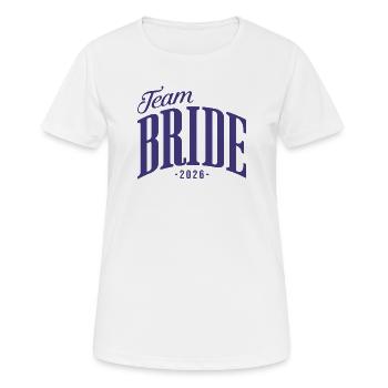 Enterrement de vie de jeune fille de l’équipe Mariée 2026 - T-shirt respirant Femme - blanc - Devant - AI Model Female 172 dark (172cm)