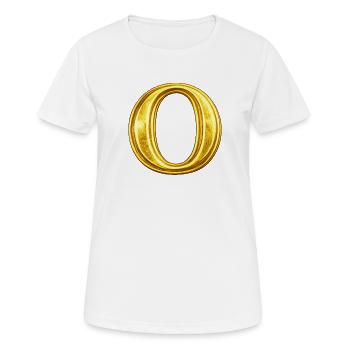 Gold Ring-O Design - Women's Breathable T-Shirt - white - Front - AI Model Female 172 dark (172cm)