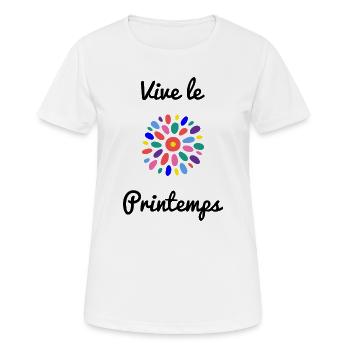 FRÜHLING. CHERRY. GARDEN. NATUR. FLOWER. FLOWER. - Frauen T-Shirt atmungsaktiv - Weiß - Vorne - AI Model Female 172 dark (172cm)