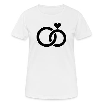 Hochzeit, Verlobung, Hochzeitsfeier - Frauen T-Shirt atmungsaktiv - Weiß - Vorne - AI Model Female 172 dark (172cm)