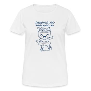 Kawaii Bubblelina - Neon Blue - Women's Breathable T-Shirt - white - Front - AI Model Female 172 dark (172cm)