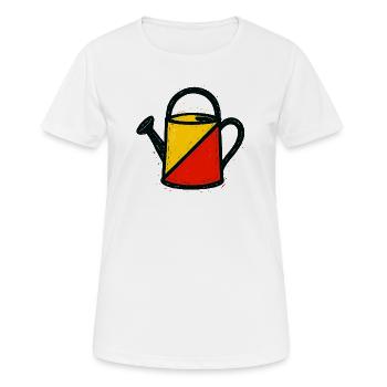 Arrosoir Graphique Bicolore Horticulture Moderne - T-shirt respirant Femme - blanc - Devant - AI Model Female 172 dark (172cm)