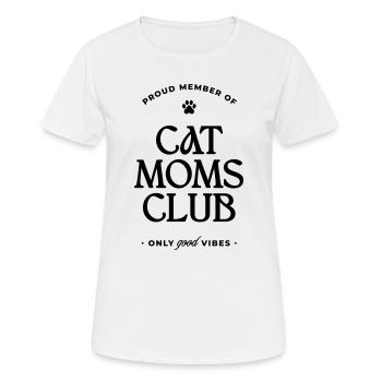 Cat Moms Club - Frauen T-Shirt atmungsaktiv - Weiß - Vorne - AI Model Female 172 dark (172cm)