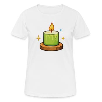 Green candle - Women's Breathable T-Shirt - white - Front - AI Model Female 172 dark (172cm)