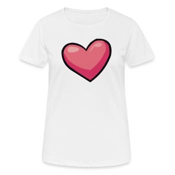 Rosa Herz-Illusion - Frauen T-Shirt atmungsaktiv - Weiß - Vorne - AI Model Female 172 dark (172cm)
