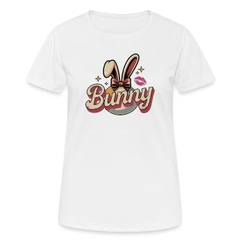 Bunny Easter Shirt – Bunny T-Shirt with Bow - Women's Breathable T-Shirt - white - Front - AI Model Female 172 dark (172cm)