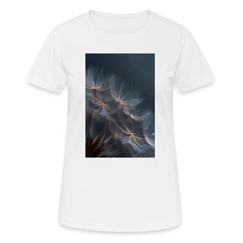 Löwenzahn-Tau - Frauen T-Shirt atmungsaktiv - Weiß - Vorne - AI Model Female 172 dark (172cm)