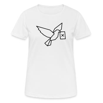 Carrier Pigeon Ballot Outline - Women's Breathable T-Shirt - white - Front - AI Model Female 172 dark (172cm)