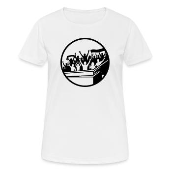 Fans Stadium Silhouette - Women's Breathable T-Shirt - white - Front - AI Model Female 172 dark (172cm)