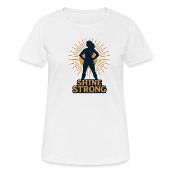 Shine Strong Silhouette Sun Rays - Women's Breathable T-Shirt - white - Front - AI Model Female 172 dark (172cm)