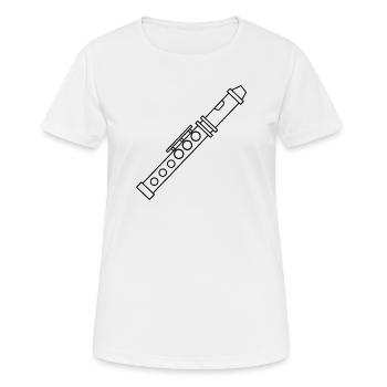 Flûte - T-shirt respirant Femme - blanc - Devant - AI Model Female 172 dark (172cm)
