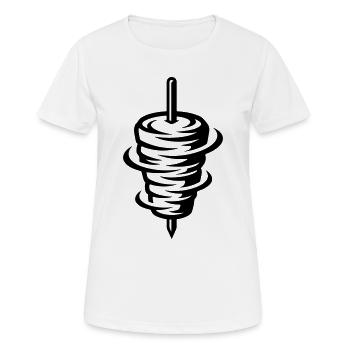 Doner kebab skewer - Women's Breathable T-Shirt - white - Front - AI Model Female 172 dark (172cm)