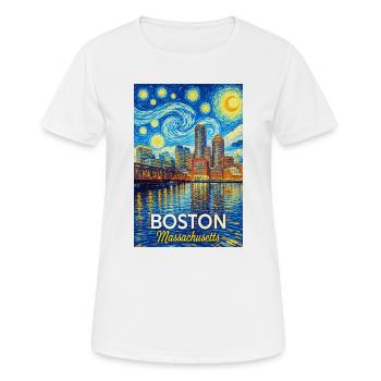 Boston, Massachusetts - Frauen T-Shirt atmungsaktiv - Weiß - Vorne - AI Model Female 172 dark (172cm)