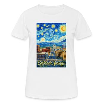 Colorado Springs - Frauen T-Shirt atmungsaktiv - Weiß - Vorne - AI Model Female 172 dark (172cm)