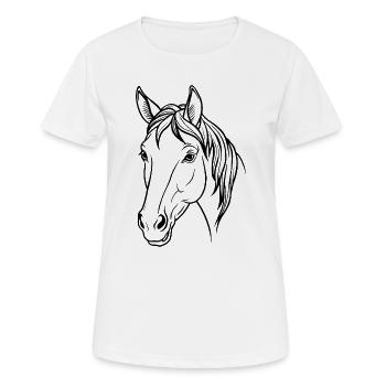 Horse head - Women's Breathable T-Shirt - white - Front - AI Model Female 172 dark (172cm)