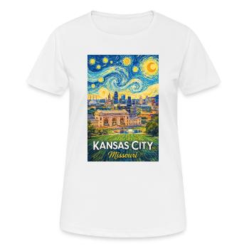 Kansas City, Missouri - T-shirt respirant Femme - blanc - Devant - AI Model Female 172 dark (172cm)