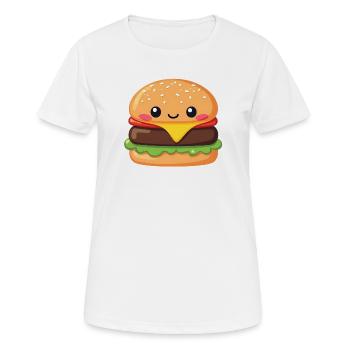 hamburger - T-shirt respirant Femme - blanc - Devant - AI Model Female 172 dark (172cm)