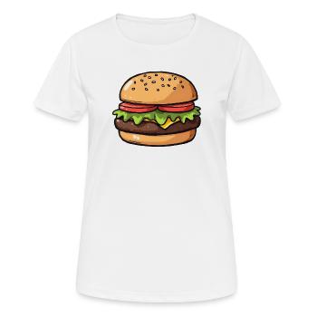 hamburger - T-shirt respirant Femme - blanc - Devant - AI Model Female 172 dark (172cm)