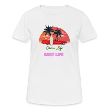 Cruise Life Best Life – T-Shirt für Kreuzfahrtliebhaber - Frauen T-Shirt atmungsaktiv - Weiß - Vorne - AI Model Female 172 dark (172cm)