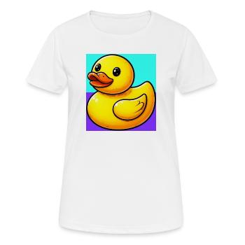Ente Ente Ente Ente Ente - Frauen T-Shirt atmungsaktiv - Weiß - Vorne - AI Model Female 172 dark (172cm)