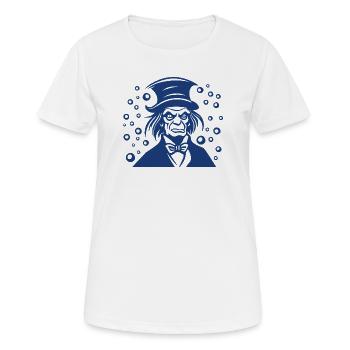 Ebenezer Scrooge Flat Porträtgrafik - Frauen T-Shirt atmungsaktiv - Weiß - Vorne - AI Model Female 172 dark (172cm)