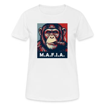 Pop Art Chimp with Cigar - Women's Breathable T-Shirt - white - Front - AI Model Female 172 dark (172cm)