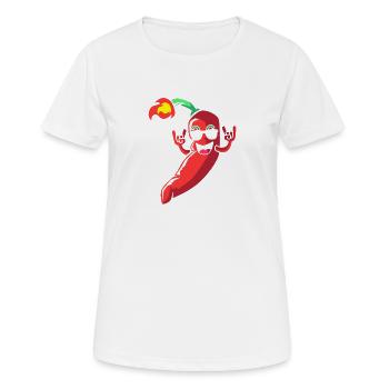 Chipotle Chilli Jalapeno Scharf Chili Chilischote - Frauen T-Shirt atmungsaktiv - Weiß - Vorne - AI Model Female 172 dark (172cm)