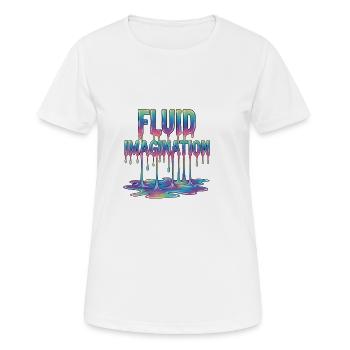 Colorful Melting Fluid Imagination - Women's Breathable T-Shirt - white - Front - AI Model Female 172 dark (172cm)