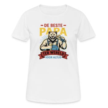 Beste Papa, Leuk Vaderdag Shirt of Hoodie - Frauen T-Shirt atmungsaktiv - Weiß - Vorne - AI Model Female 172 dark (172cm)
