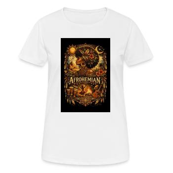 Rituel du Feu Afrohème - T-shirt respirant Femme - blanc - Devant - AI Model Female 172 dark (172cm)
