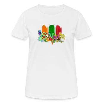 Summer Vibes - Women's Breathable T-Shirt - white - Front - AI Model Female 172 dark (172cm)
