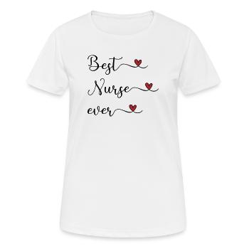 Krankenschwester - beste Krankenschwester - Frauen T-Shirt atmungsaktiv - Weiß - Vorne - AI Model Female 172 dark (172cm)