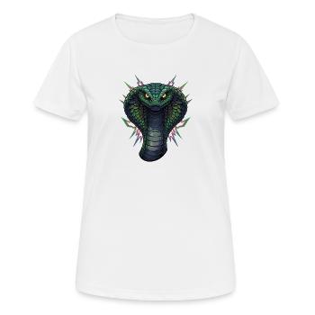 Cobra head with neon spikes - Women's Breathable T-Shirt - white - Front - AI Model Female 172 dark (172cm)