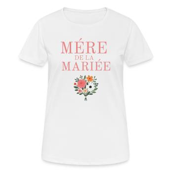 Mère de la Mariée  - T-shirt respirant Femme - blanc - Devant - AI Model Female 172 dark (172cm)