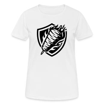 Döner Spieß Kebab - Frauen T-Shirt atmungsaktiv - Weiß - Vorne - AI Model Female 172 dark (172cm)