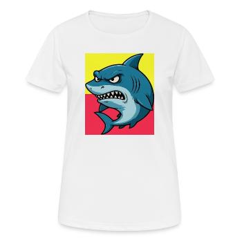 Shark - Women's Breathable T-Shirt - white - Front - AI Model Female 172 dark (172cm)
