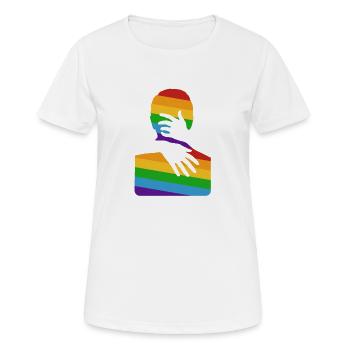 Embrace me - Women's Breathable T-Shirt - white - Front - AI Model Female 172 dark (172cm)