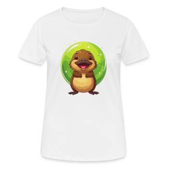 Schnabeltier - Frauen T-Shirt atmungsaktiv - Weiß - Vorne - AI Model Female 172 dark (172cm)