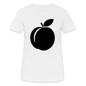 Pfirsich-Silhouette – süßes Sommerdesign - Frauen T-Shirt atmungsaktiv - Weiß - Vorne - AI Model Female 172 dark (172cm)