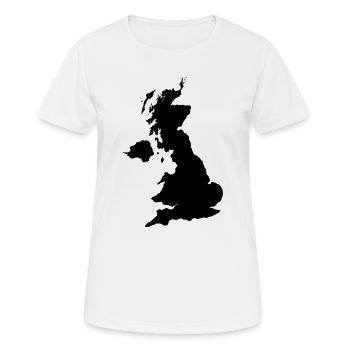 England - Women's Breathable T-Shirt - white - Front - AI Model Female 172 dark (172cm)