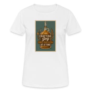 Brewing pleasure by the litre | Hobby brewing - Women's Breathable T-Shirt - white - Front - AI Model Female 172 dark (172cm)