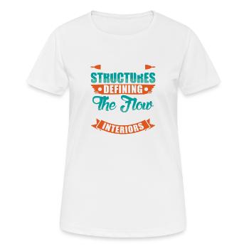 Constructeur de plaques de plâtre Installateur de plaques de plâtre - T-shirt respirant Femme - blanc - Devant - AI Model Female 172 dark (172cm)
