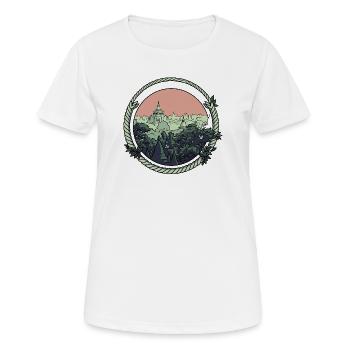 Pagoda Comic Style - Women's Breathable T-Shirt - white - Front - AI Model Female 172 dark (172cm)