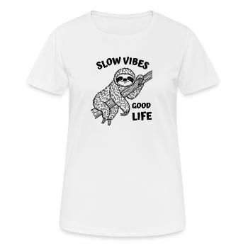 Sloth Resting on a Branch - Women's Breathable T-Shirt - white - Front - AI Model Female 172 dark (172cm)