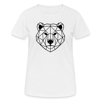 Bear Polygon - Women's Breathable T-Shirt - white - Front - AI Model Female 172 dark (172cm)